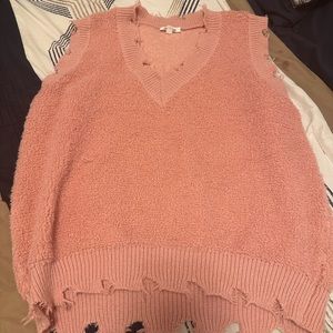 Pink sweater vest